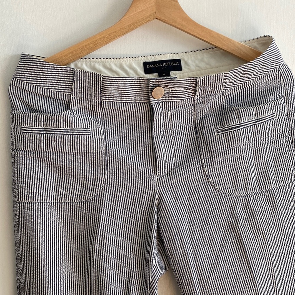 BR Seersucker Pants, Navy/white S 6